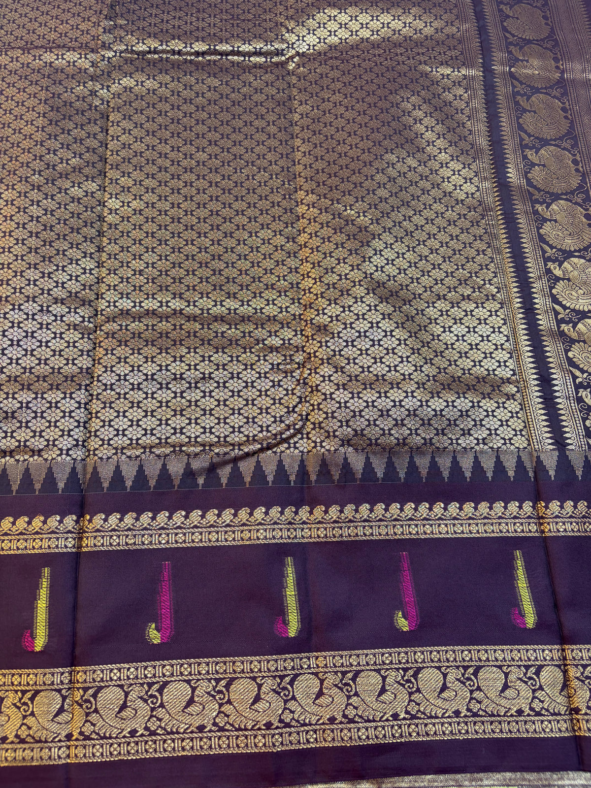 Semi Gadwal paithani tissue saree