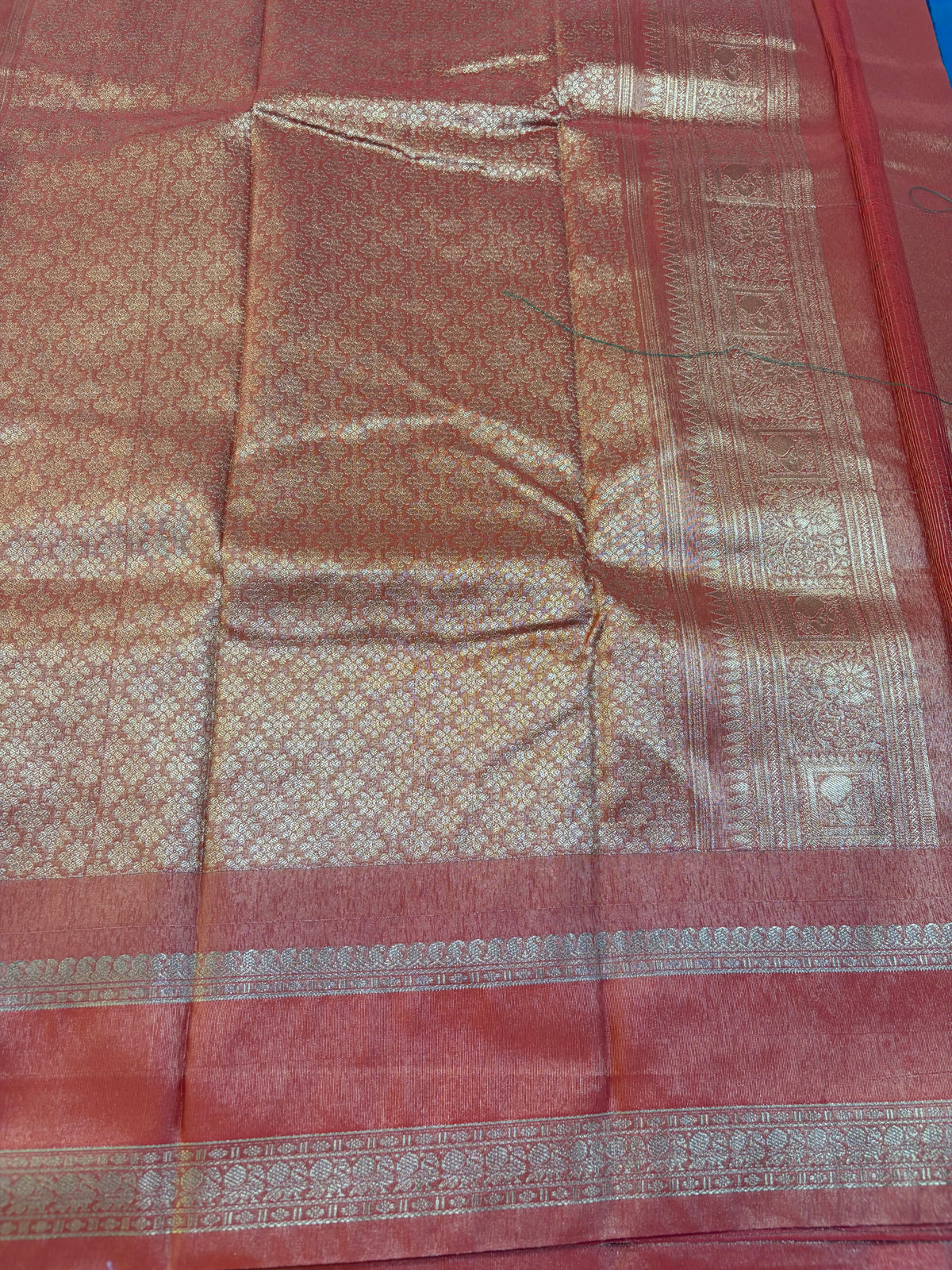 Semi Gadwal paithani tissue saree