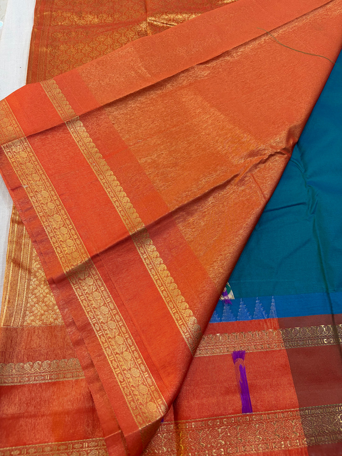 Semi Gadwal paithani tissue saree