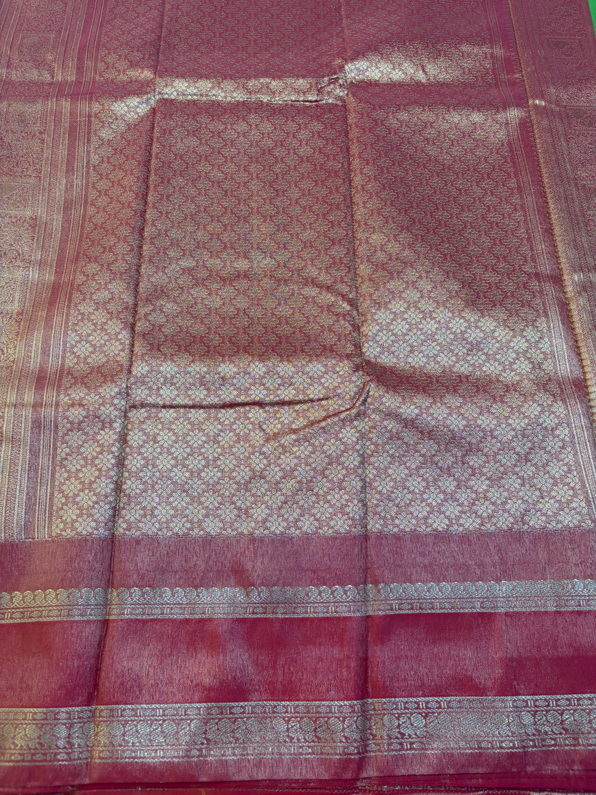 Semi Gadwal paithani tissue saree