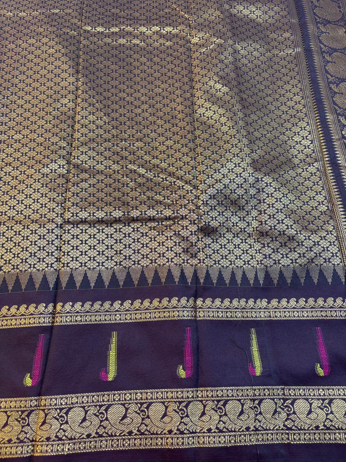 Semi Gadwal paithani tissue saree