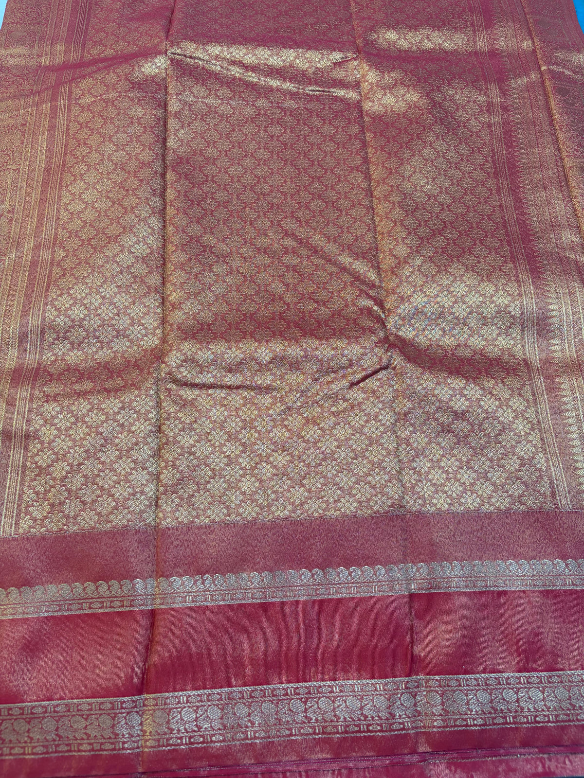 Semi Gadwal paithani tissue saree
