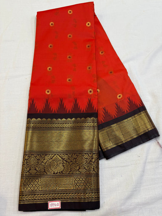 Semi Gadwal Silk Big Border Saree
