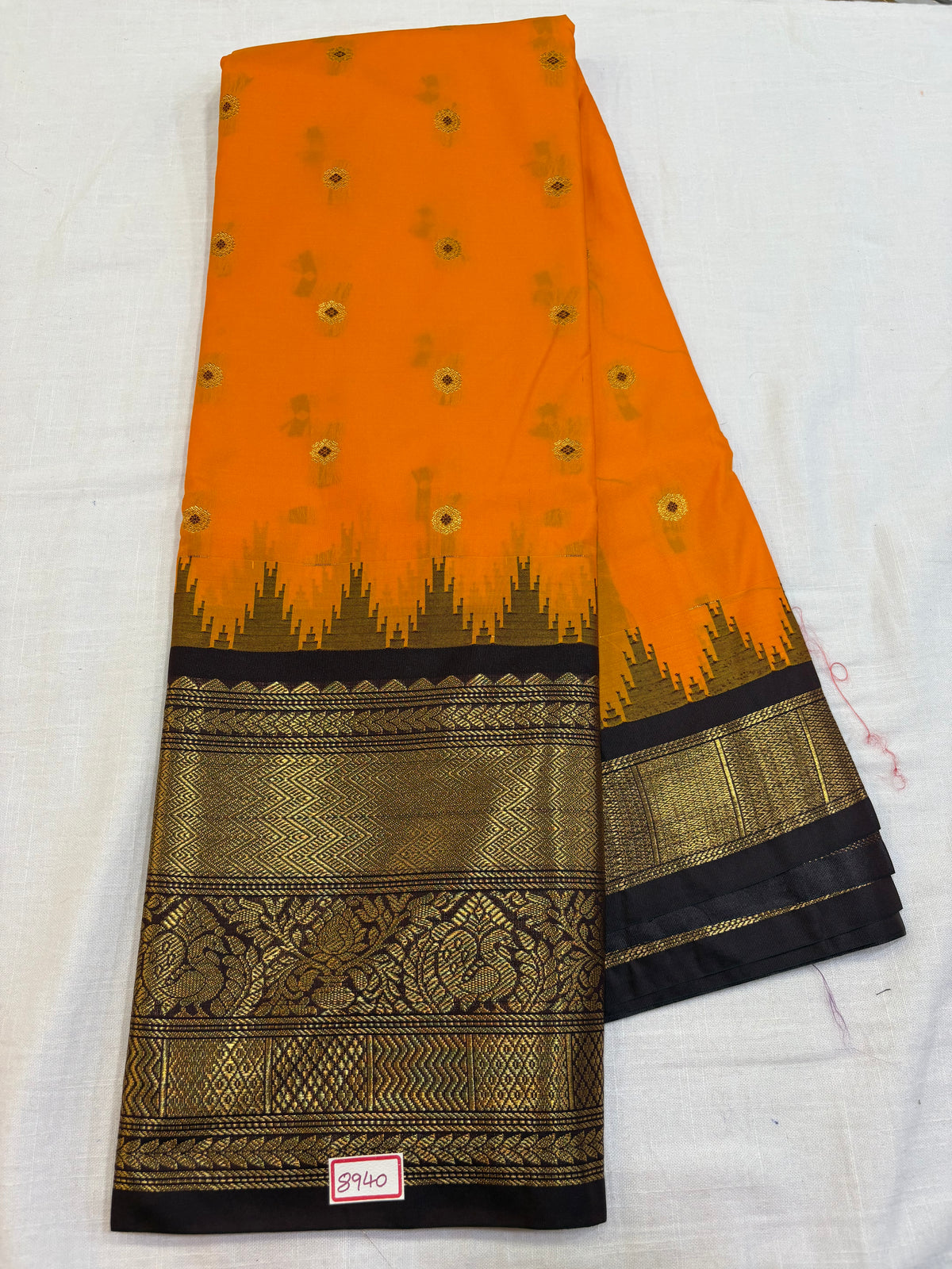 Semi Gadwal Silk Big Border Saree