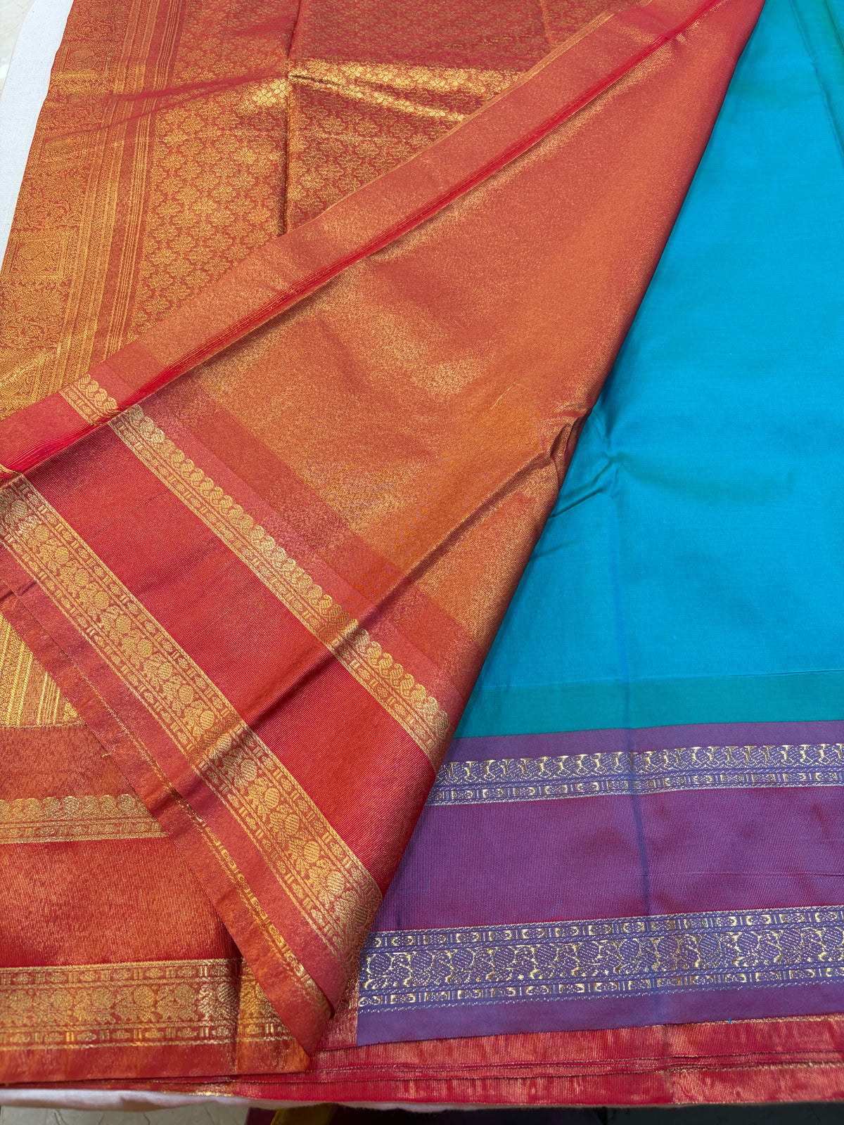 Semi Gadwal paithani tissue saree