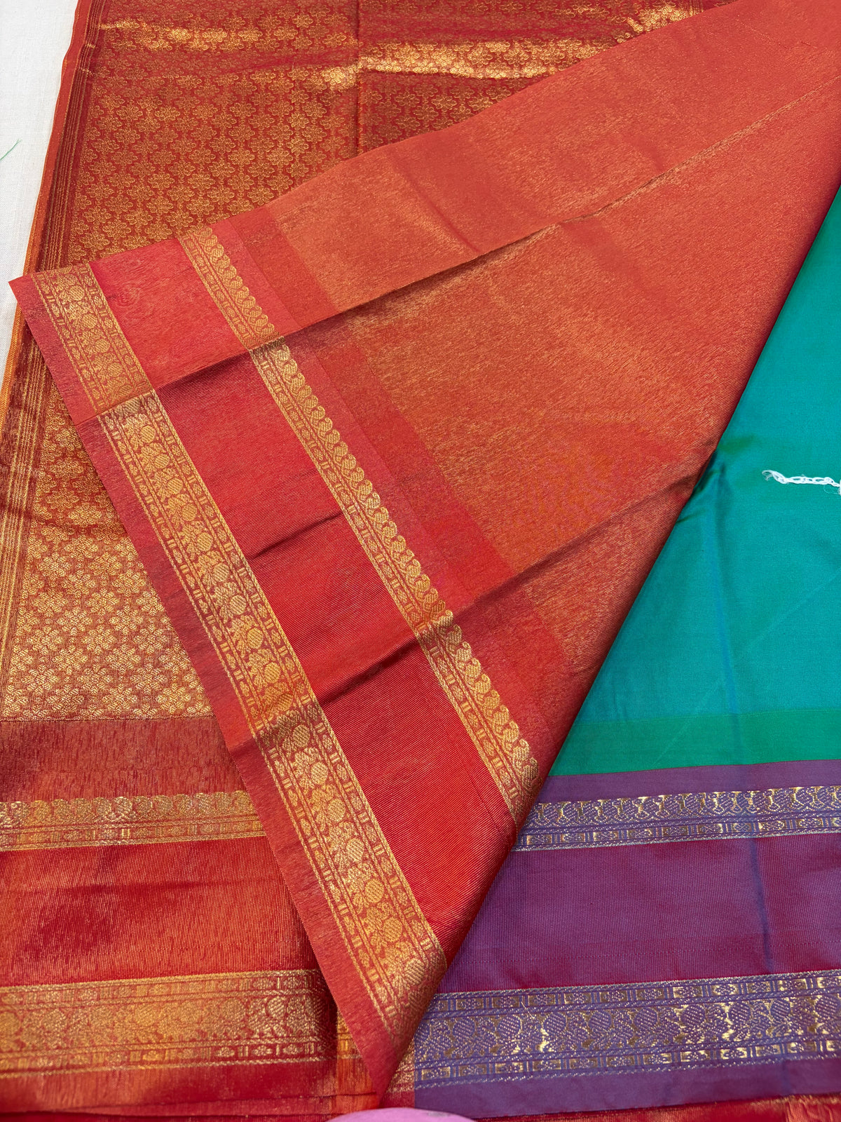 Semi Gadwal paithani tissue saree