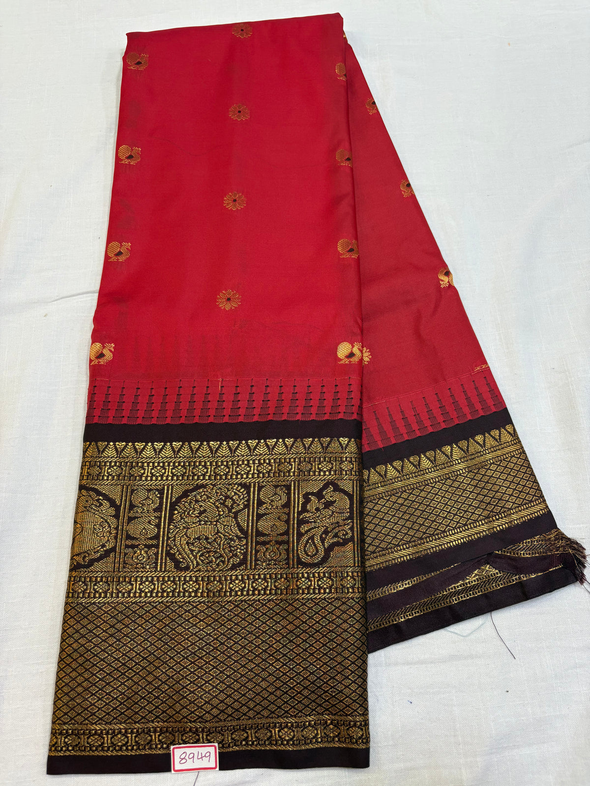 Semi Gadwal Silk Big Border Saree