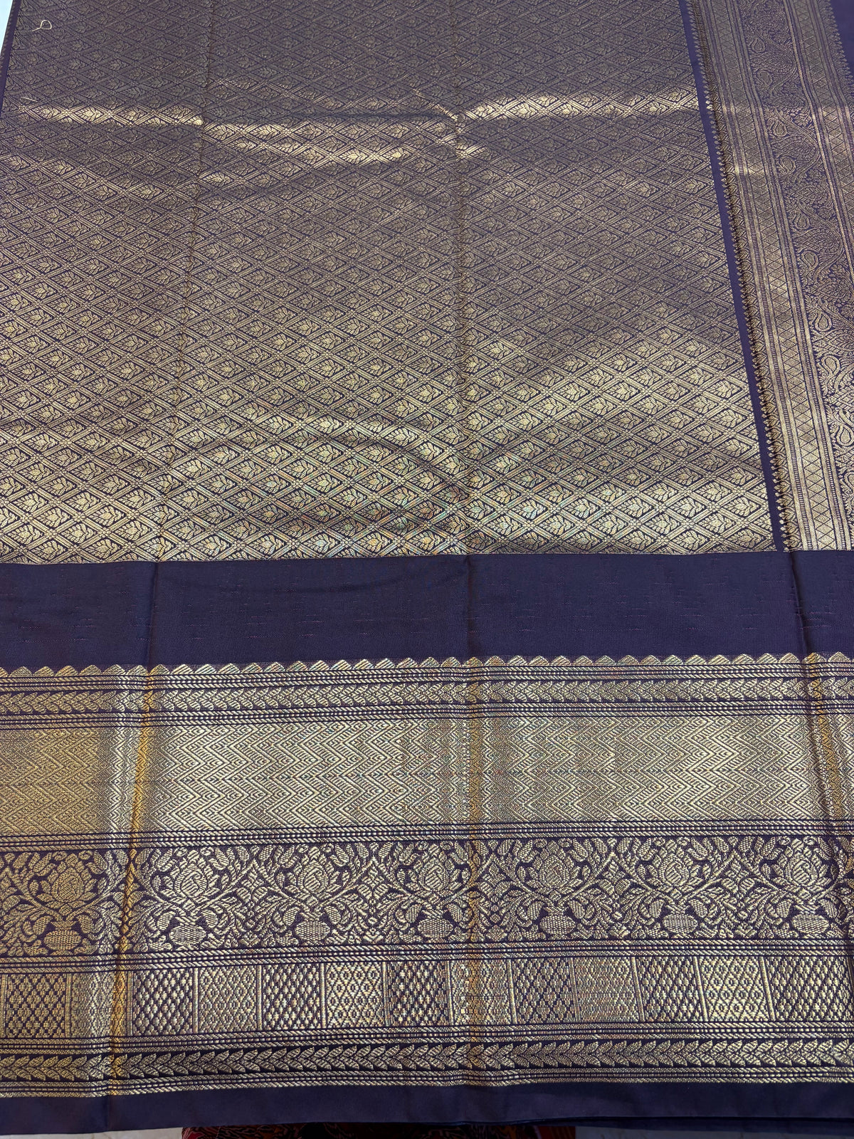 Semi Gadwal Silk Big Border Saree