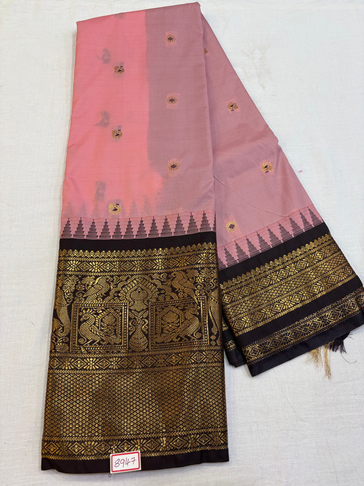 Semi Gadwal Silk Big Border Saree