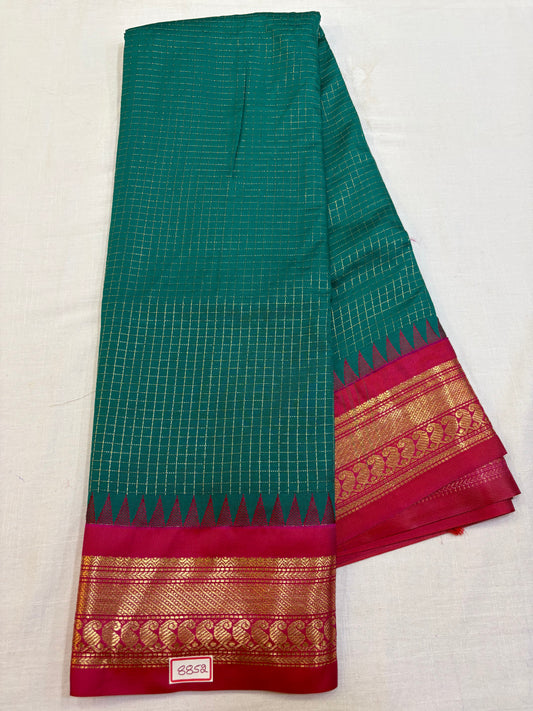 Semi Gadwal Small border Checks Saree