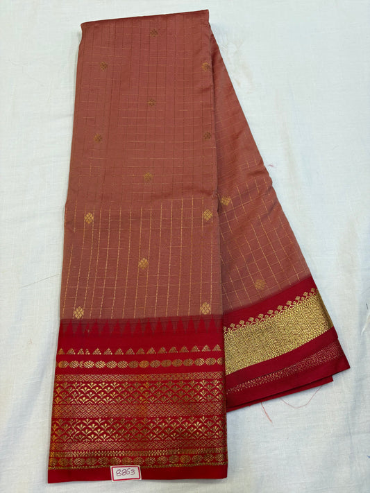Semi Gadwal Small border Checks Saree