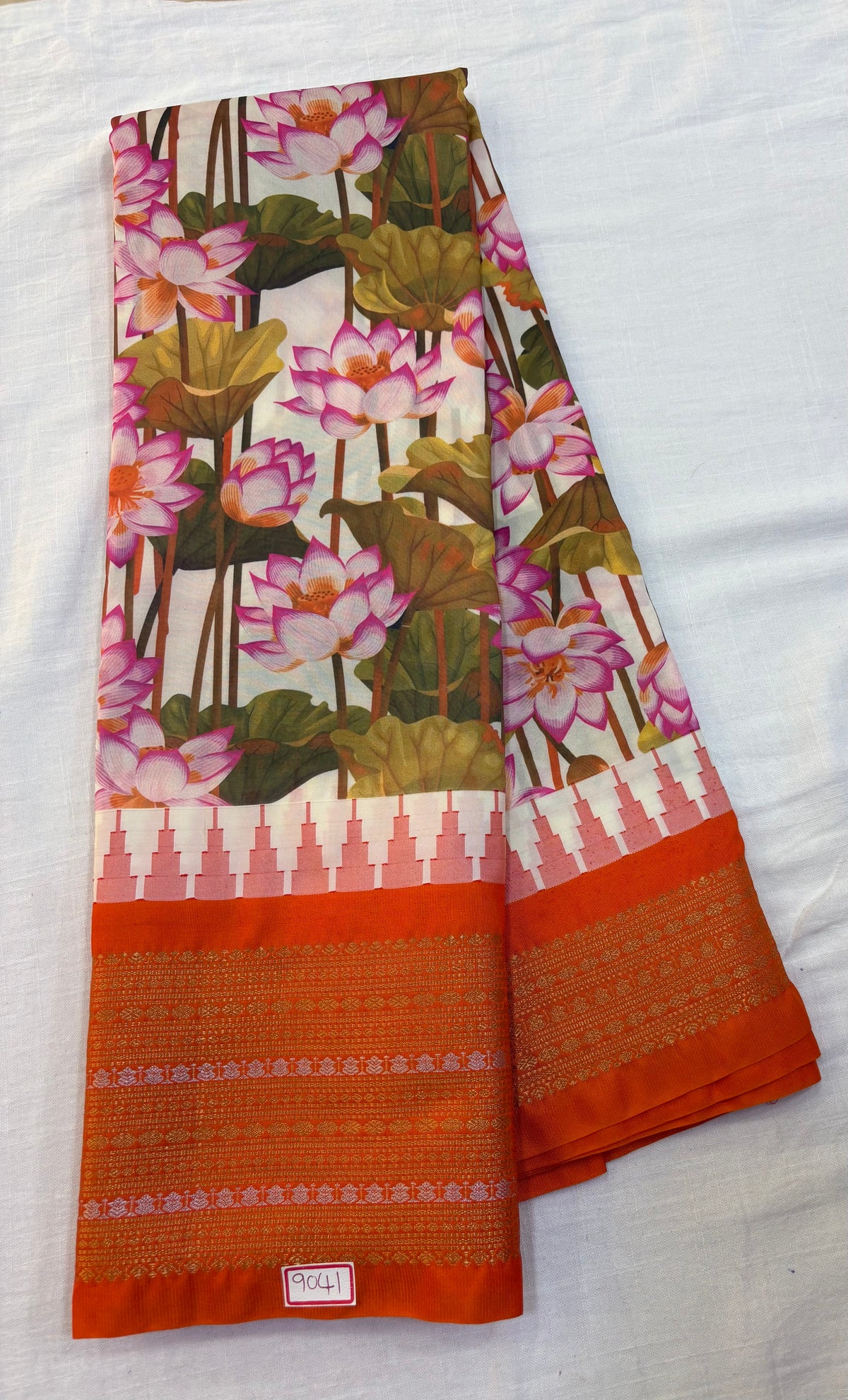Digital Printed Semi Gadwal Silk Saree