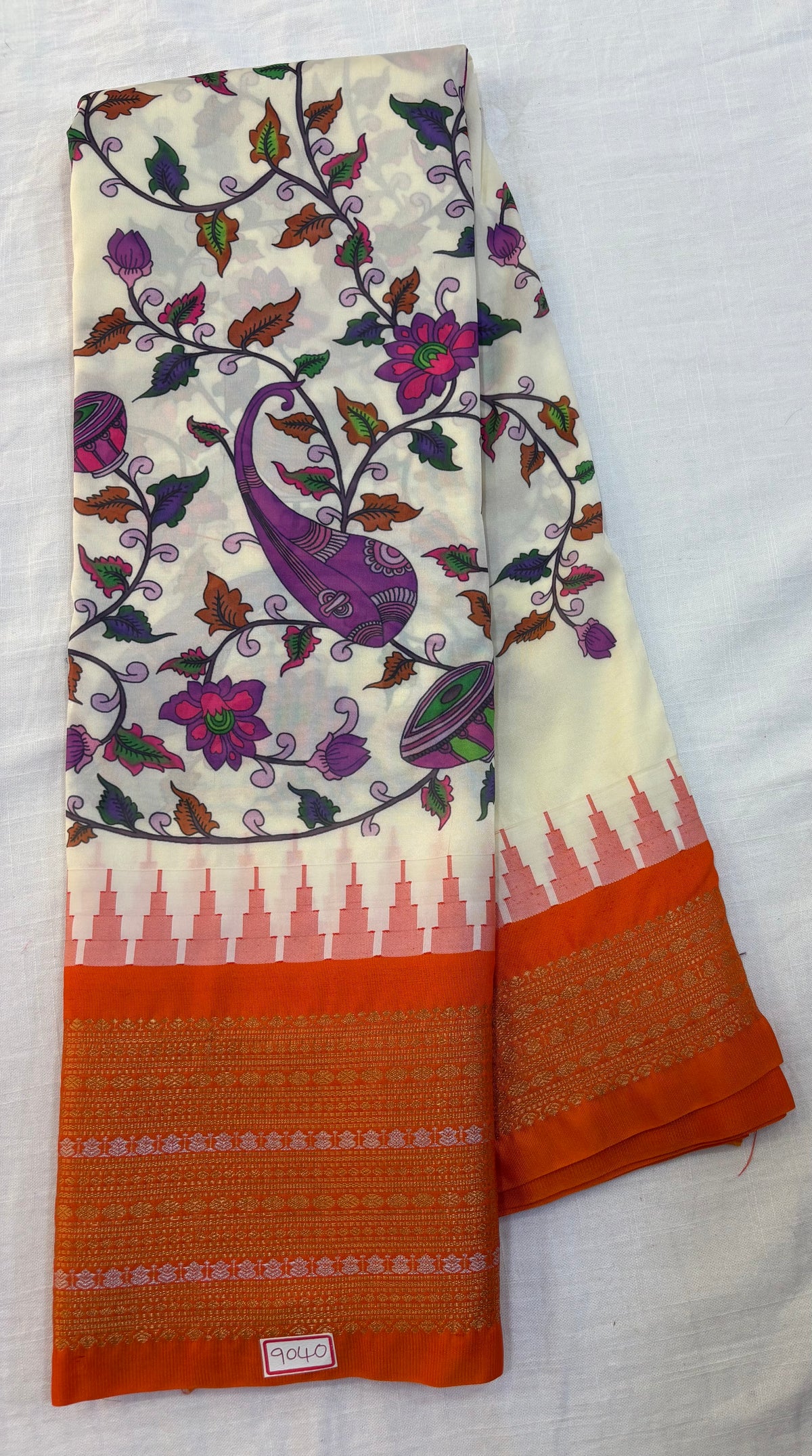 Digital Printed Semi Gadwal Silk Saree