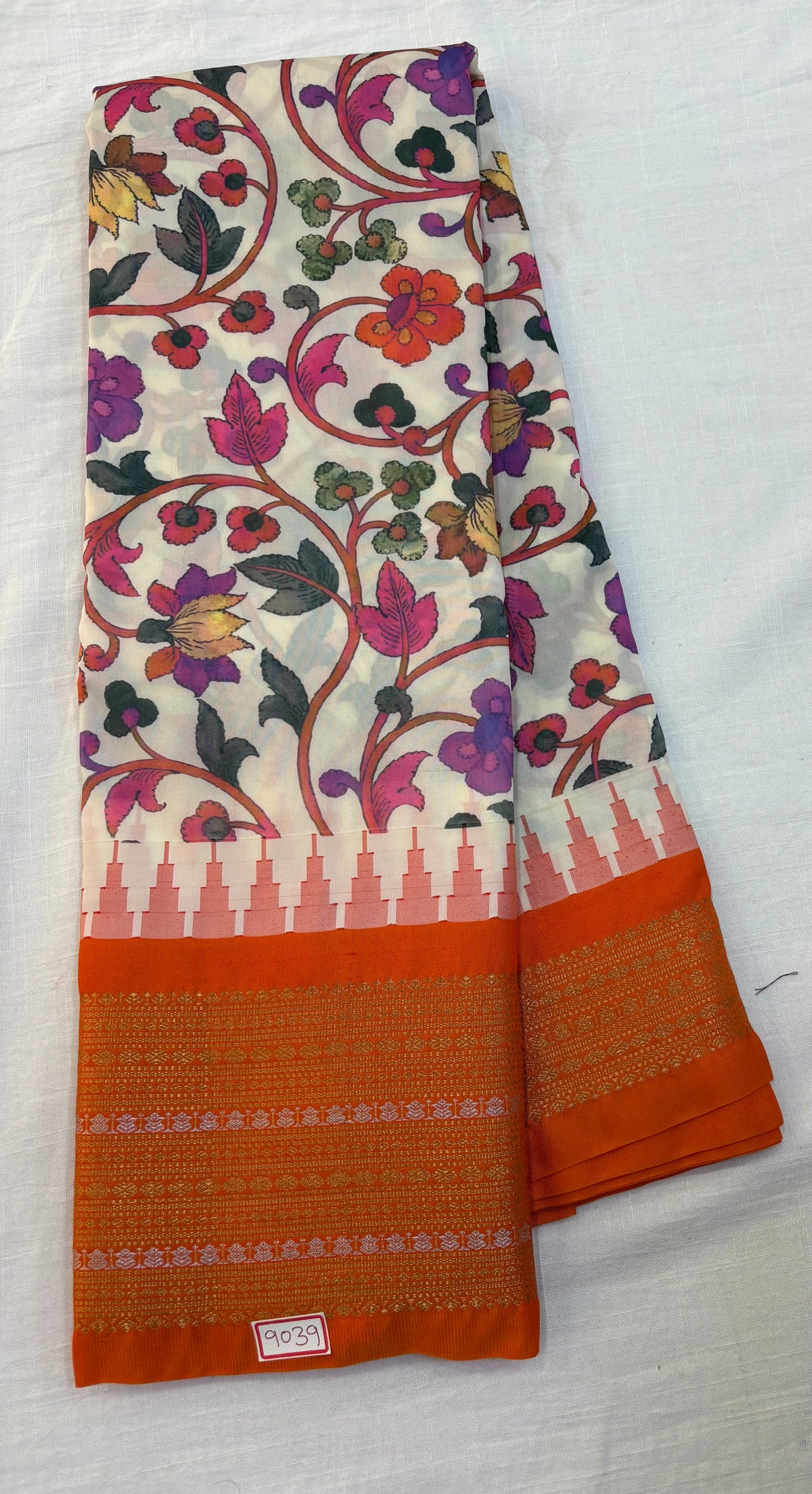 Digital Printed Semi Gadwal Silk Saree