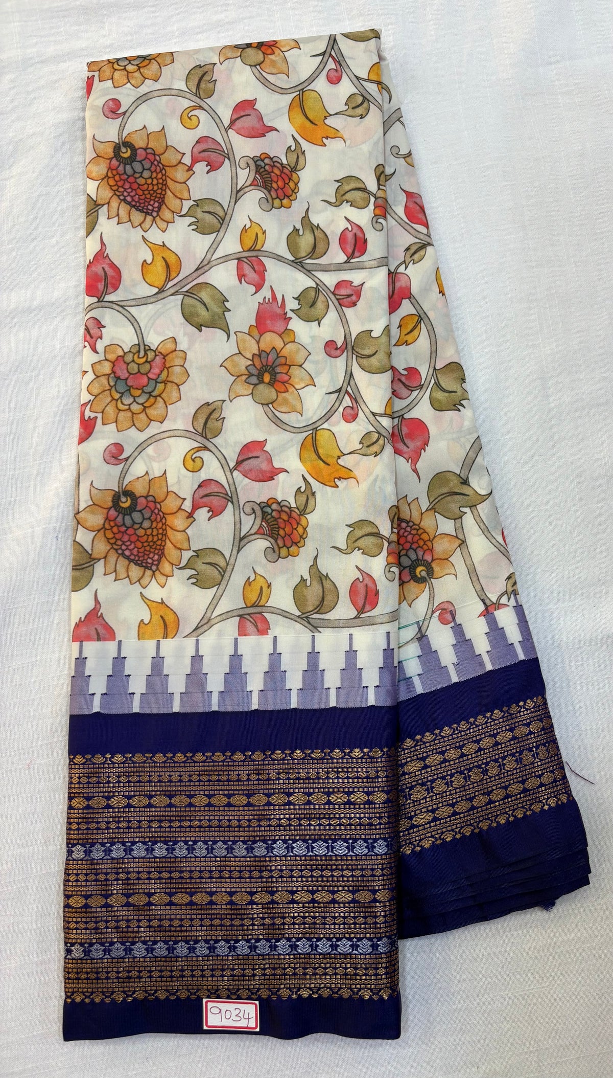 Digital Printed Semi Gadwal Silk Saree