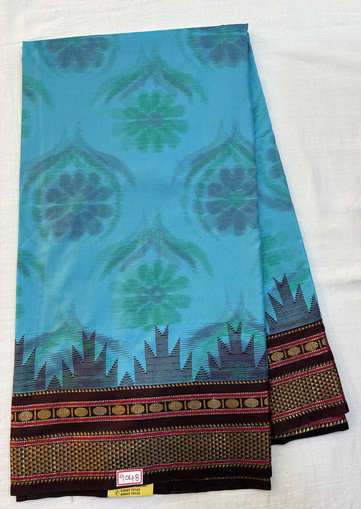 Ikkat Weavng Semi Narayanpet Silk Sarees