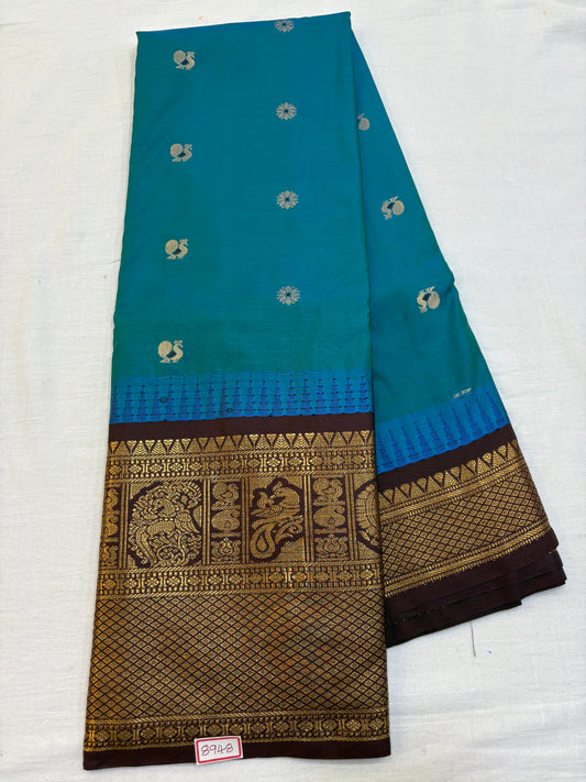 Semi Gadwal Silk Big Border Saree