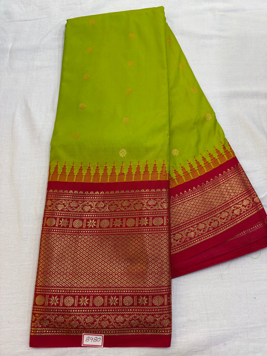 Semi Gadwal Silk Big Border Saree