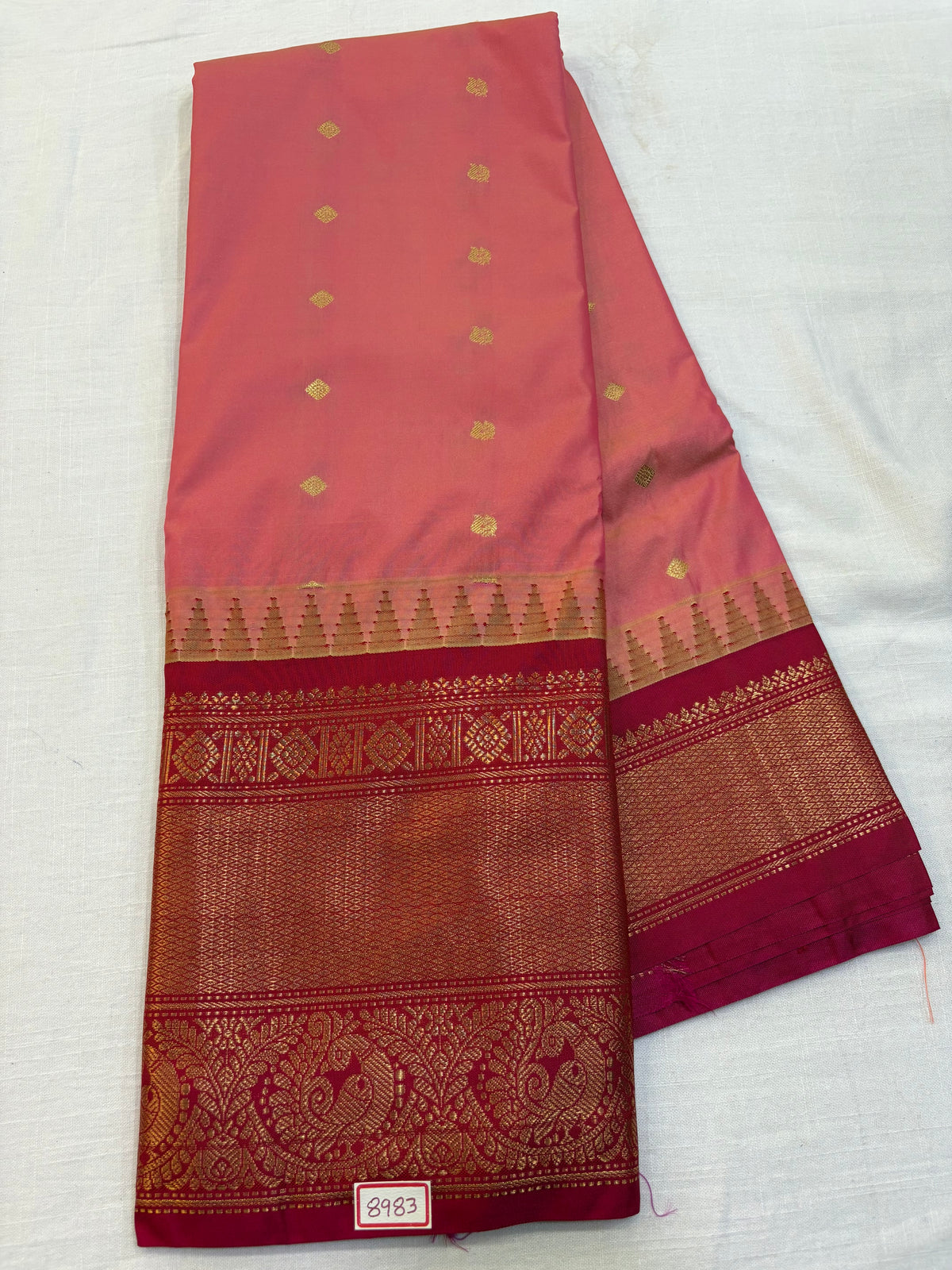 Semi Gadwal Silk Big Border Saree