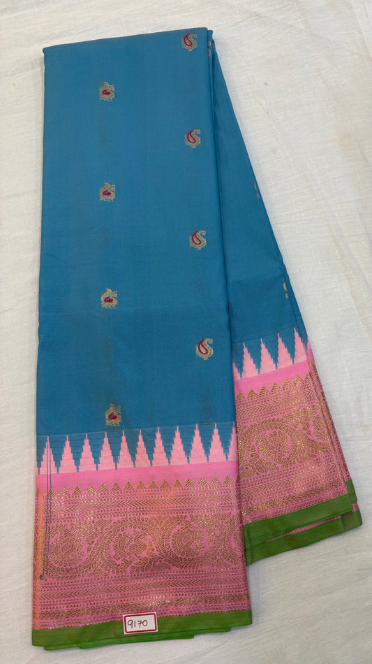 Semi Gadwal Silk Small Border Saree