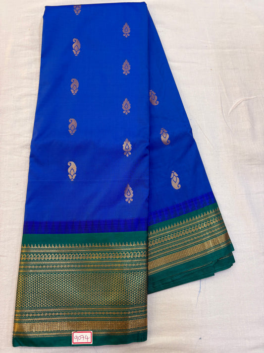 Semi Gadwal Silk Saree Small Border