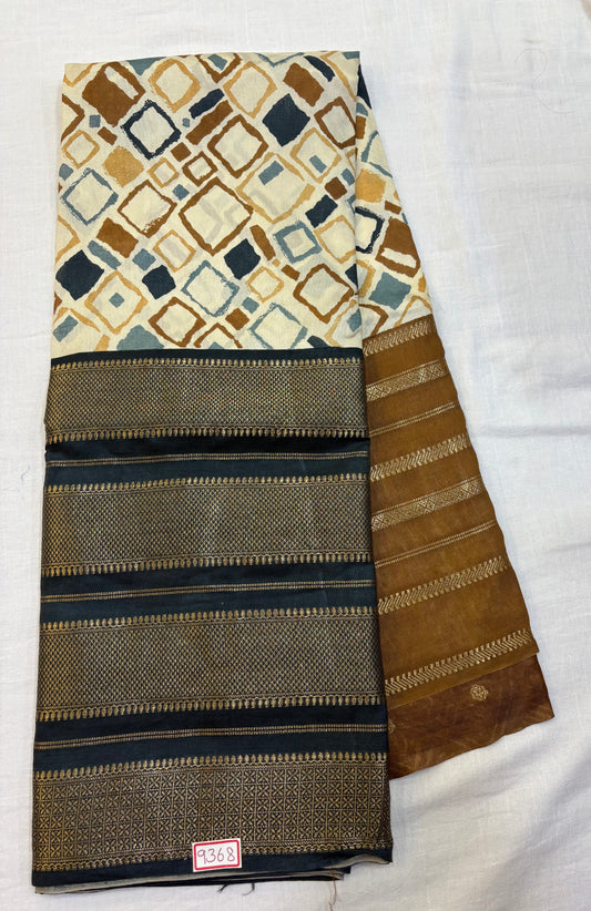 Mysore Crepe Digital Printed Saree