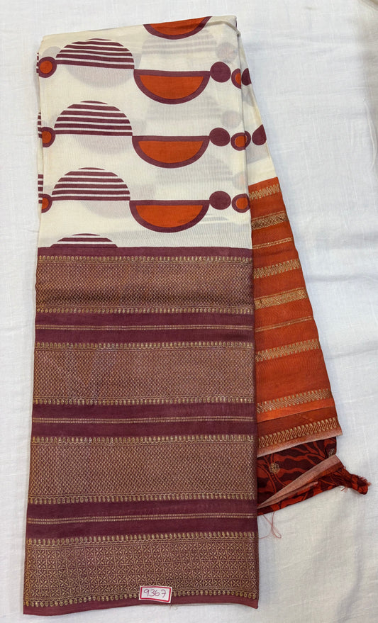 Mysore Crepe Digital Printed Saree