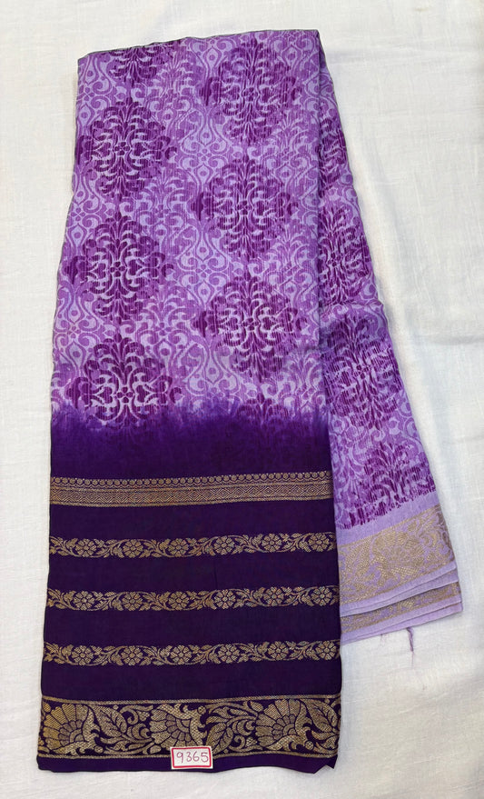 Mysore Crepe Digital Printed Saree