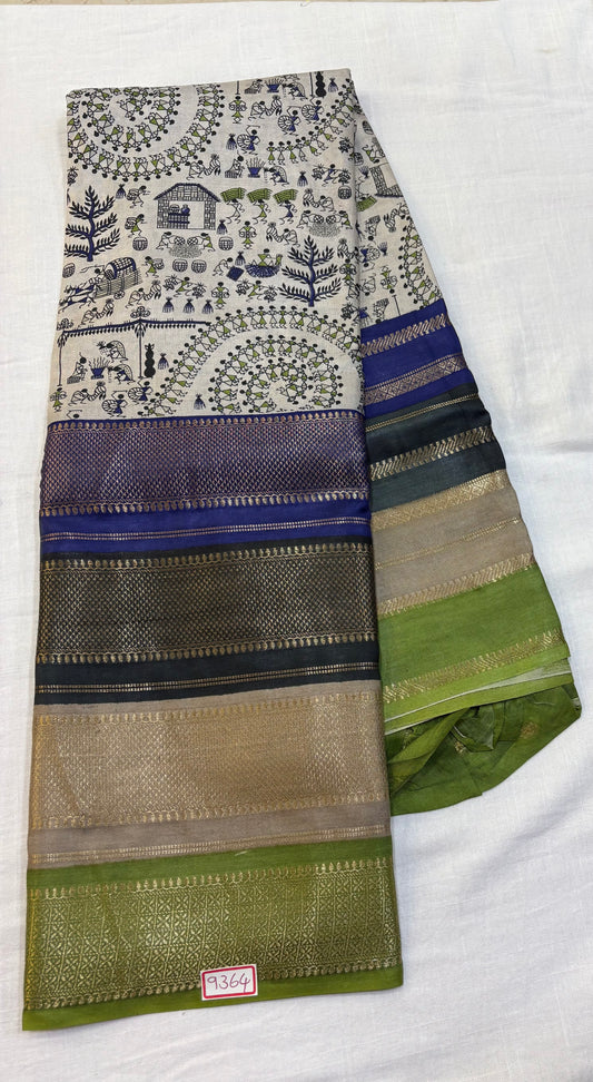 Mysore Crepe Digital Printed Saree