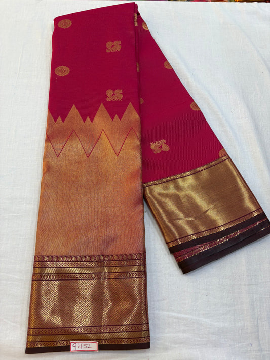 Skirt Border Semi Kanchi Pattu Saree