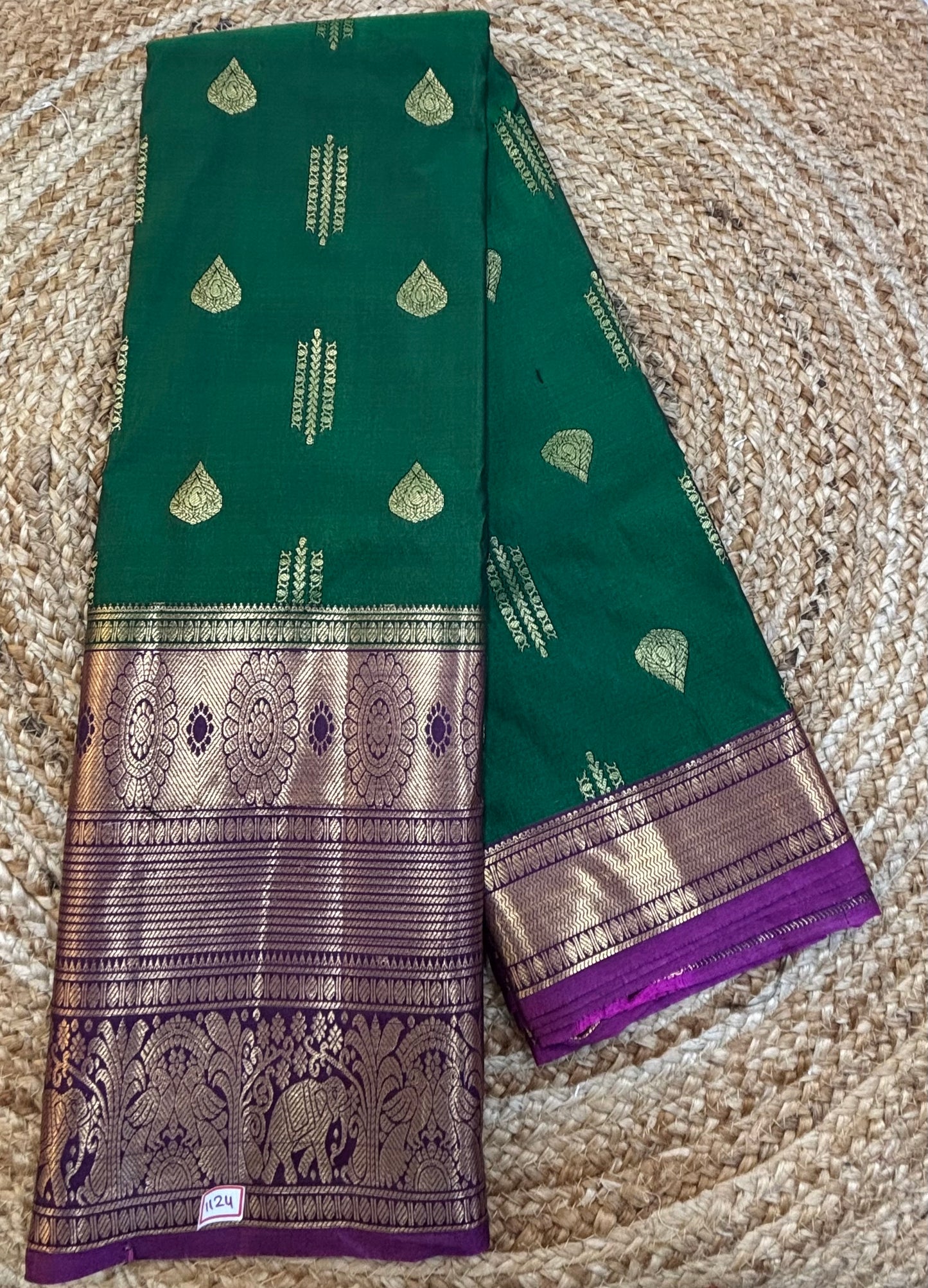 Semi Kanchi Butta Sarees