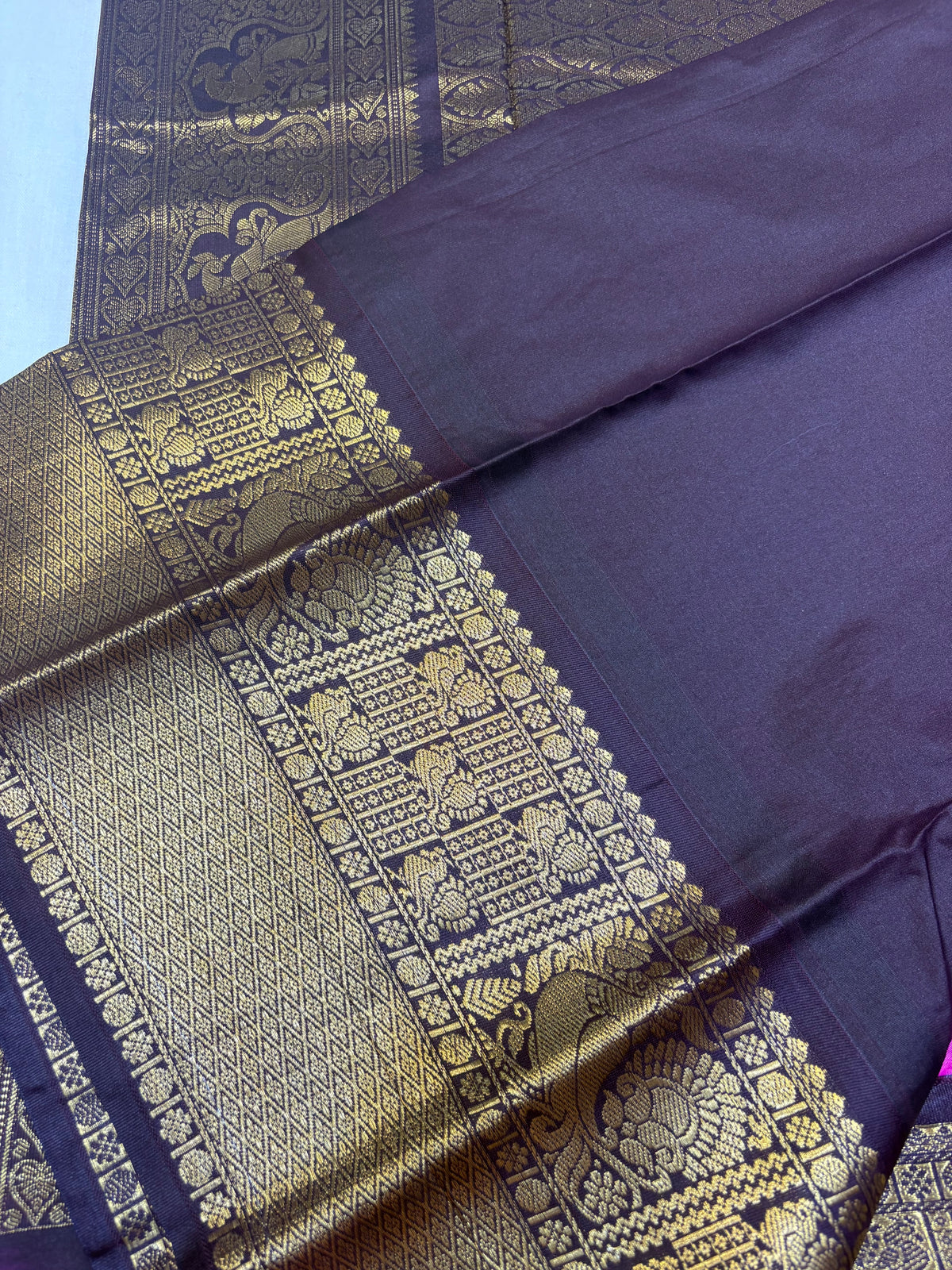 Semi Gadwal Silk Checks Sarees