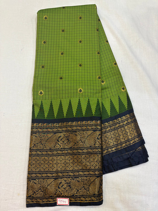 Semi Gadwal Silk Checks Sarees