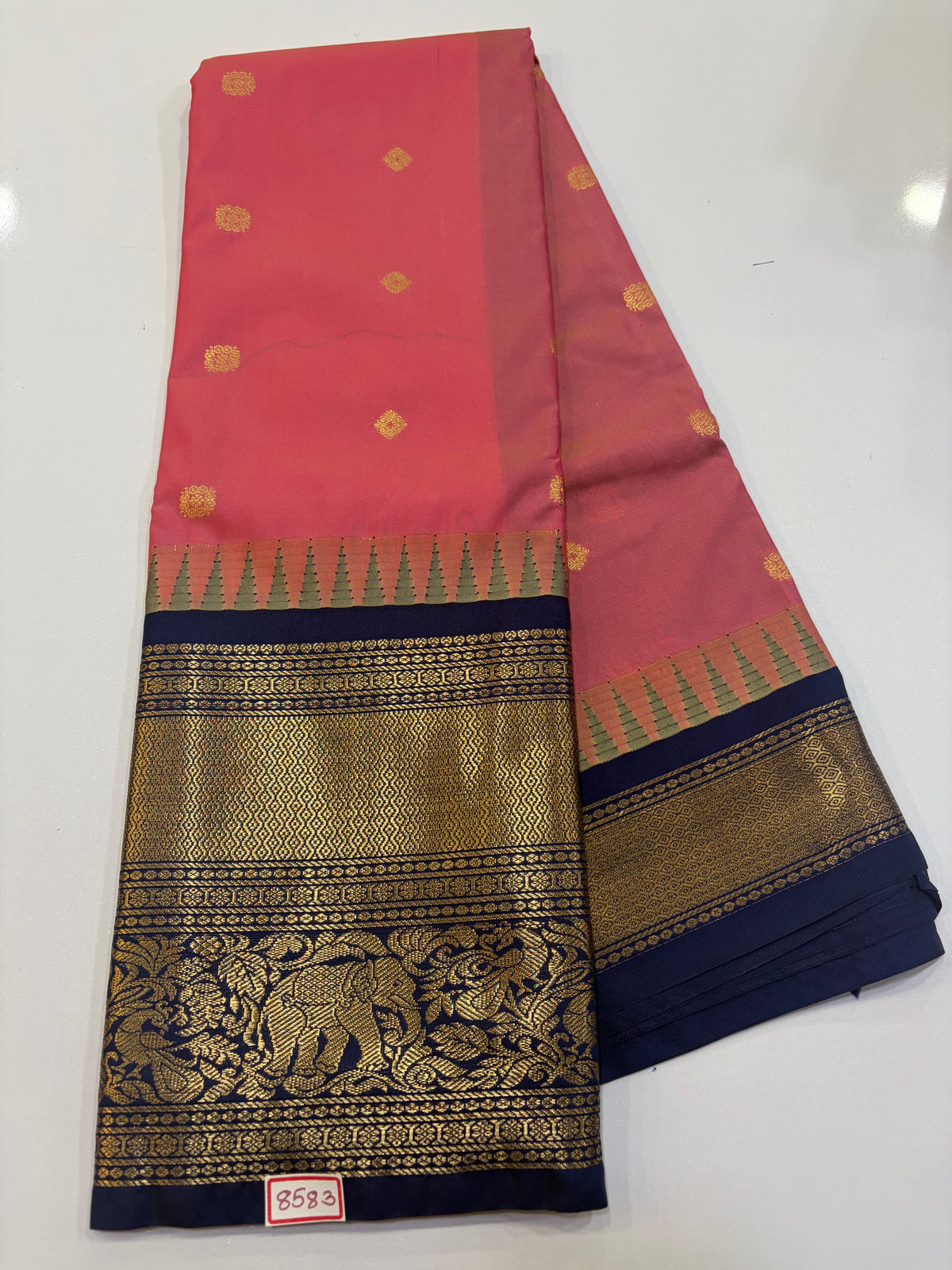 Semi Gadwal Silk Sarees Big Border