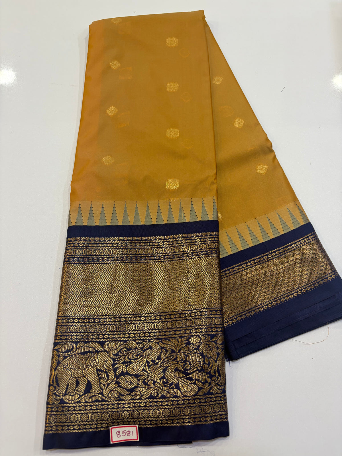Semi Gadwal Silk Sarees Big Border