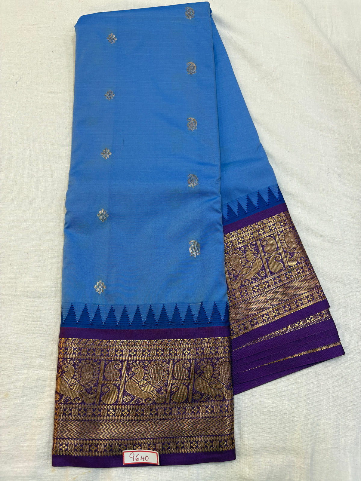 Semi Gadwal silk small border Saree