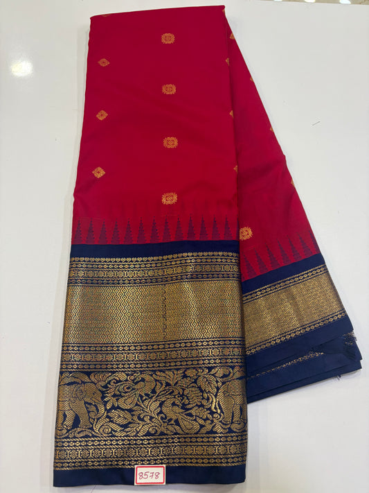Semi Gadwal Silk Sarees Big Border