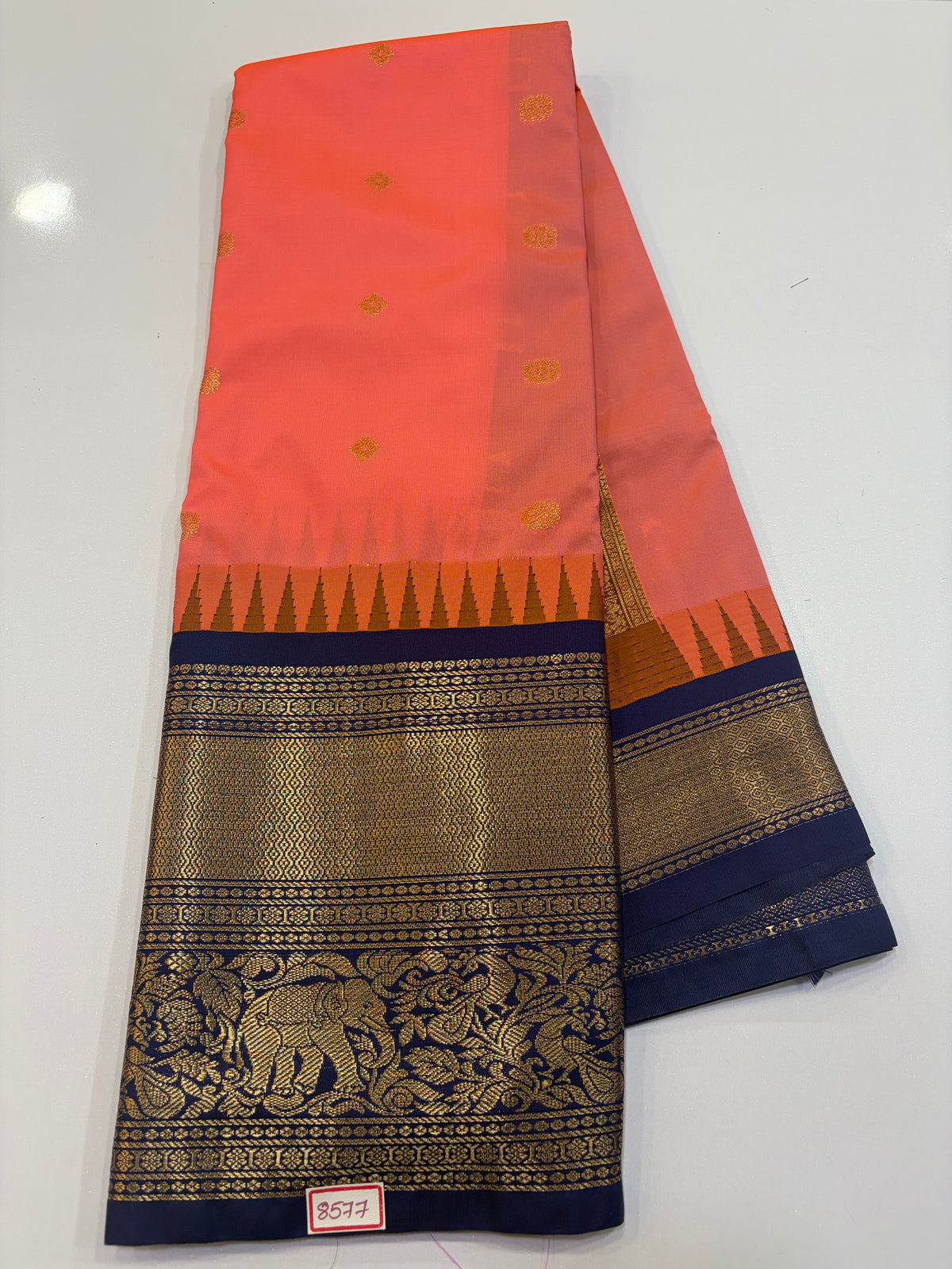 Semi Gadwal Silk Sarees Big Border