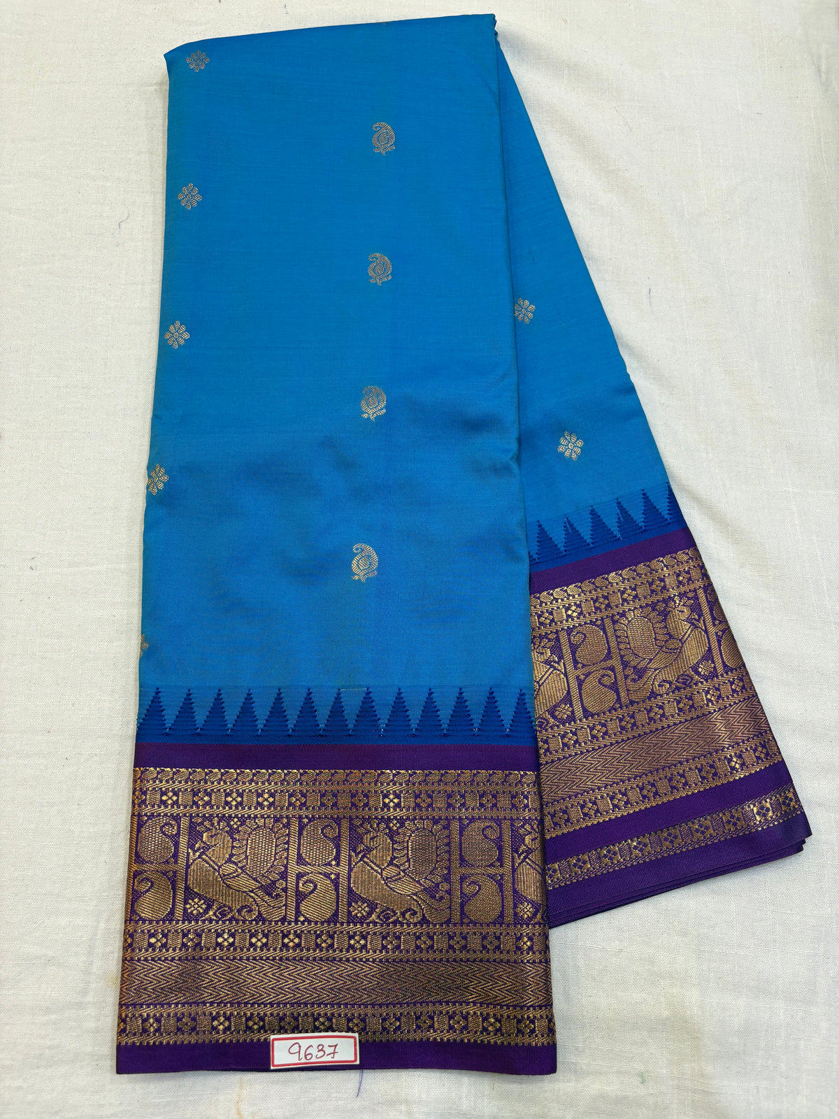 Semi Gadwal silk small border Saree