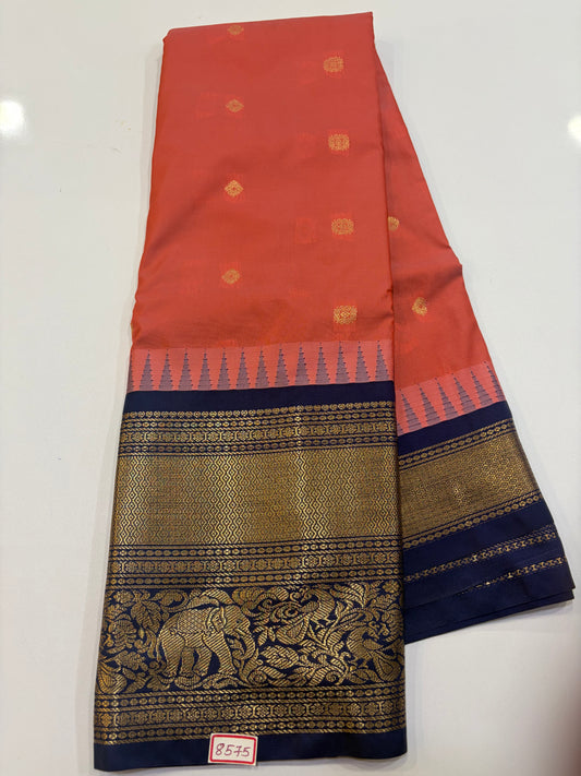 Semi Gadwal Silk Sarees Big Border