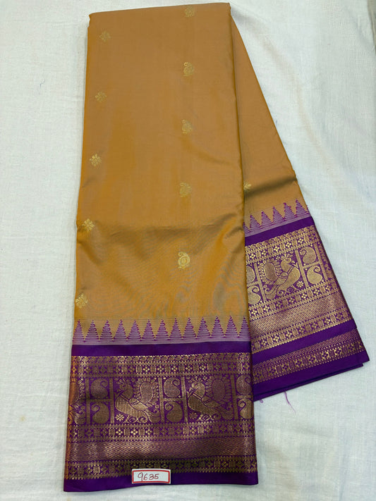Semi Gadwal silk small border Saree