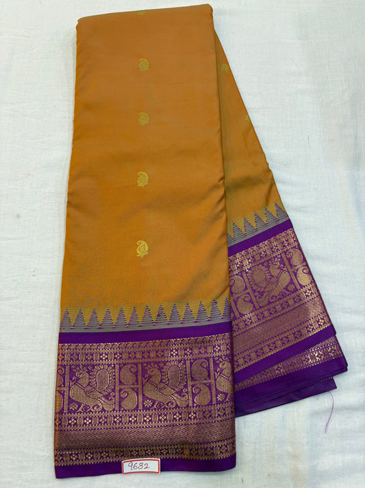 Semi Gadwal silk small border Saree