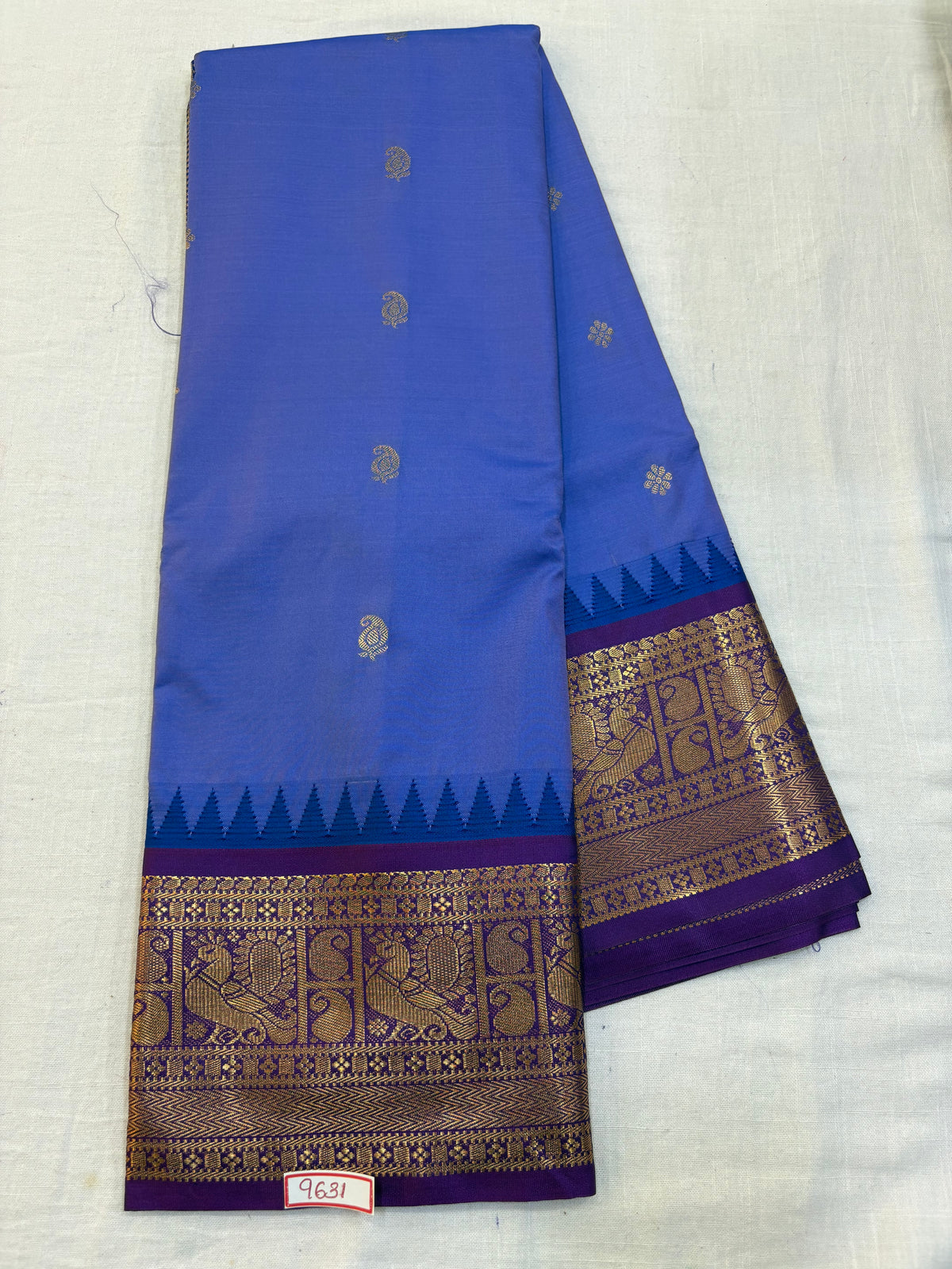 Semi Gadwal silk small border Saree