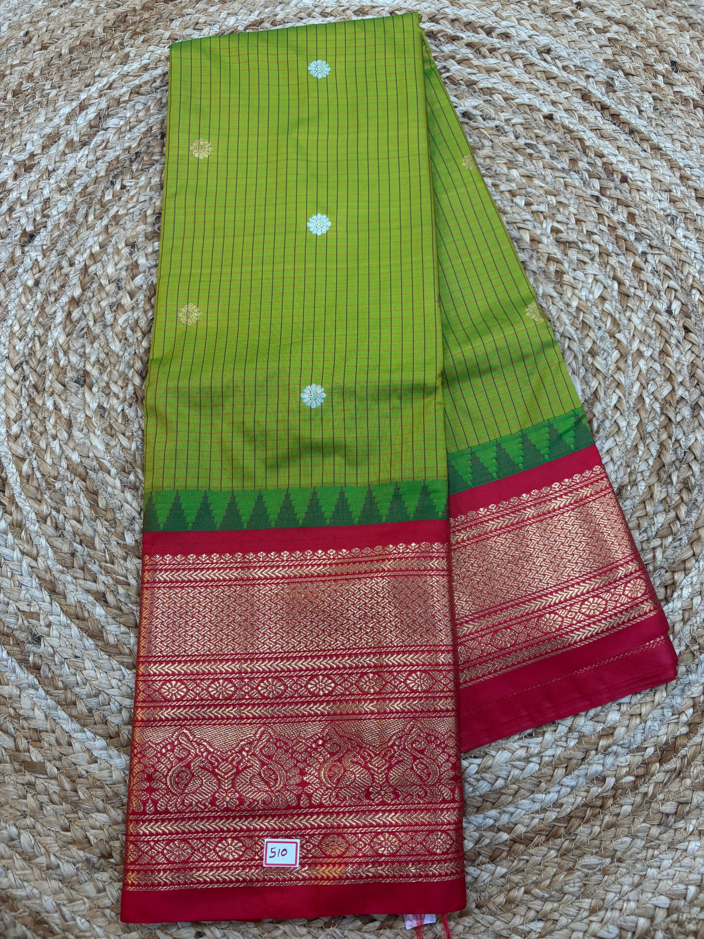 Semi Gadwal Checks Saree