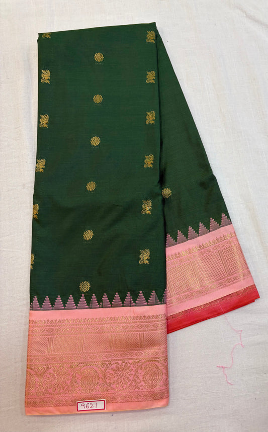 Semi Gadwal silk small border Saree