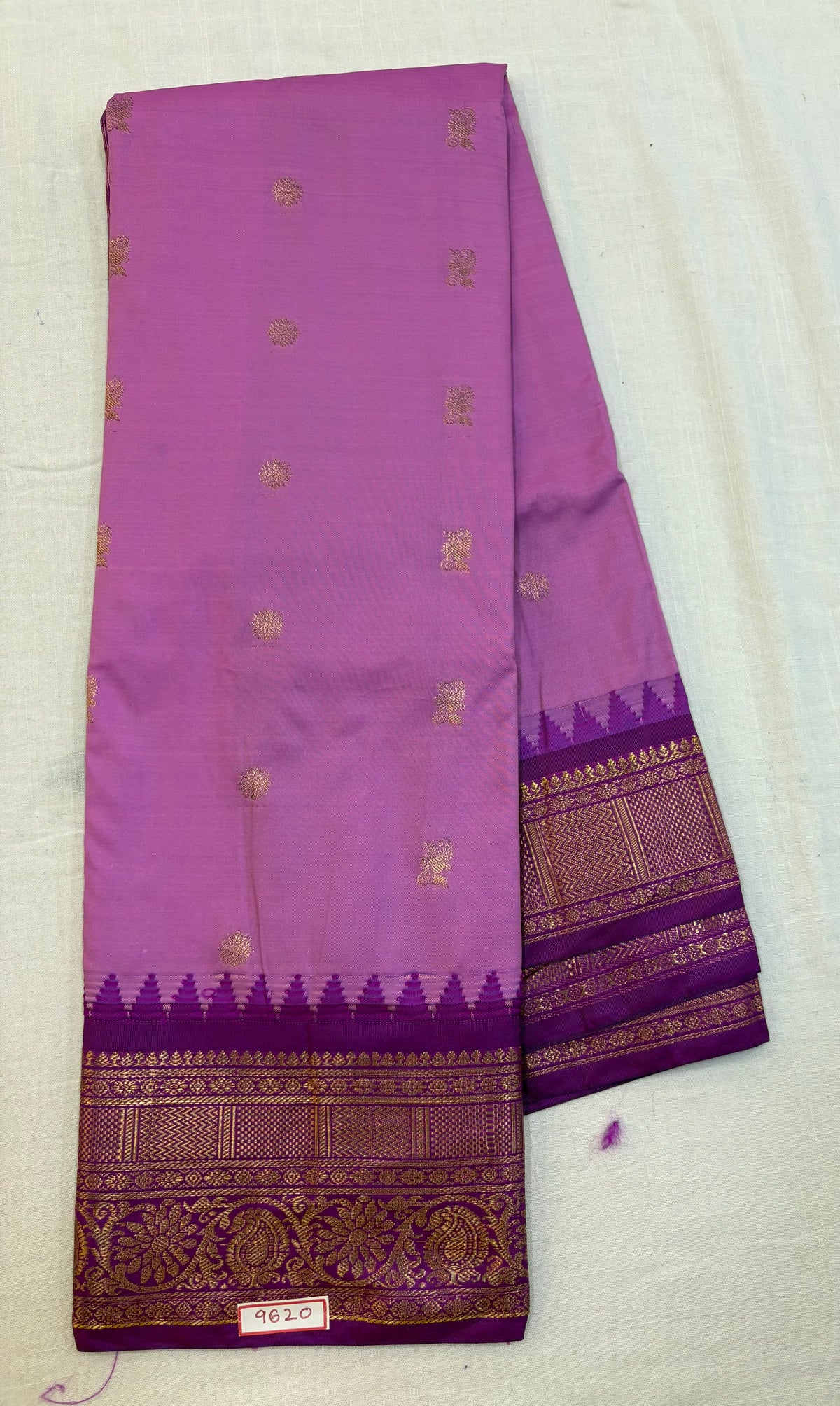Semi Gadwal silk small border Saree