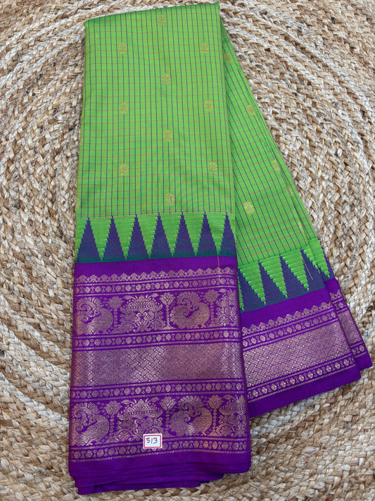 Semi Gadwal Checks Saree