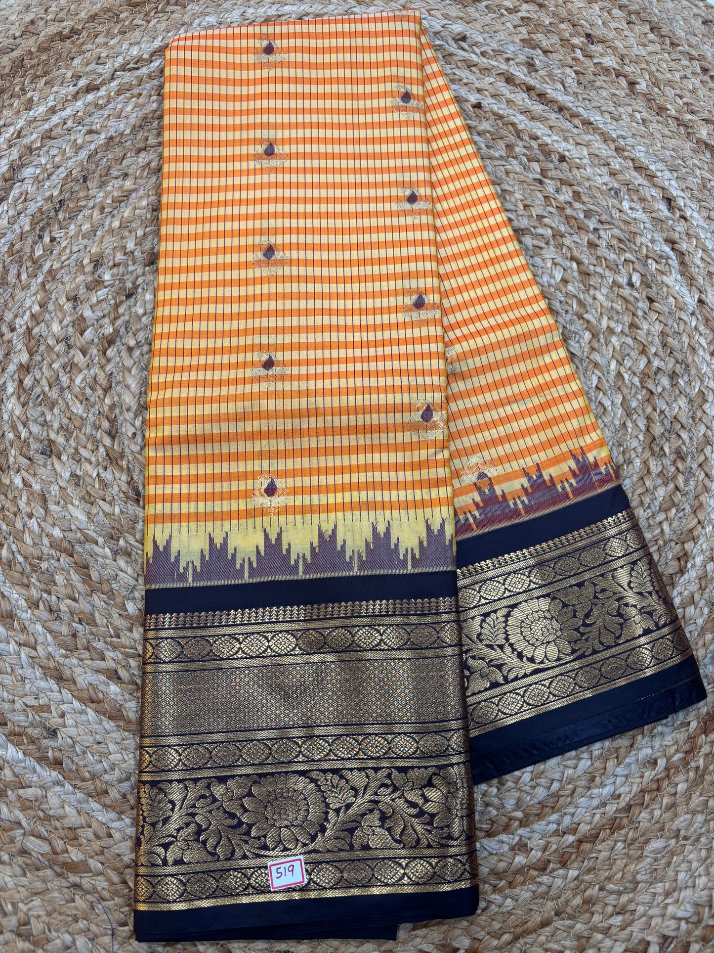 Semi Gadwal Checks Saree