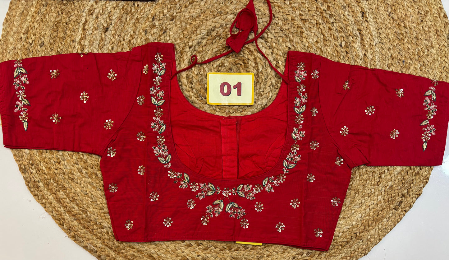 Raw Silk Maggam work blouses