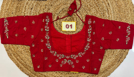 Raw Silk Maggam work blouses